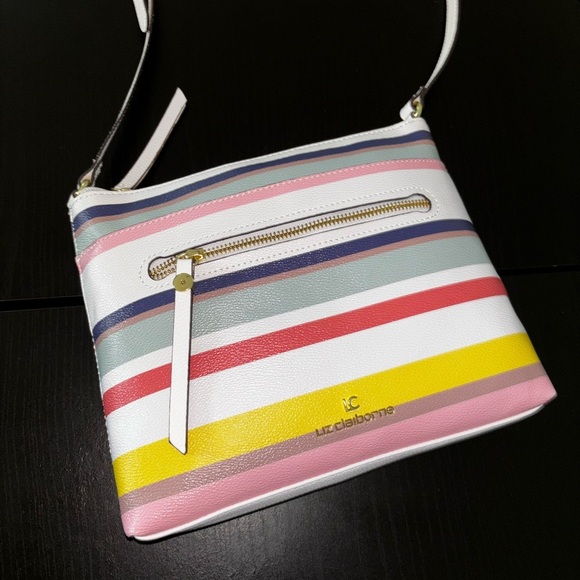Liz Clairborne Stripe Crossbody Bag - Picture 2 of 6